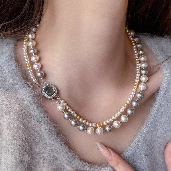 Double-Layer Necklace, Fashion Jewelry.